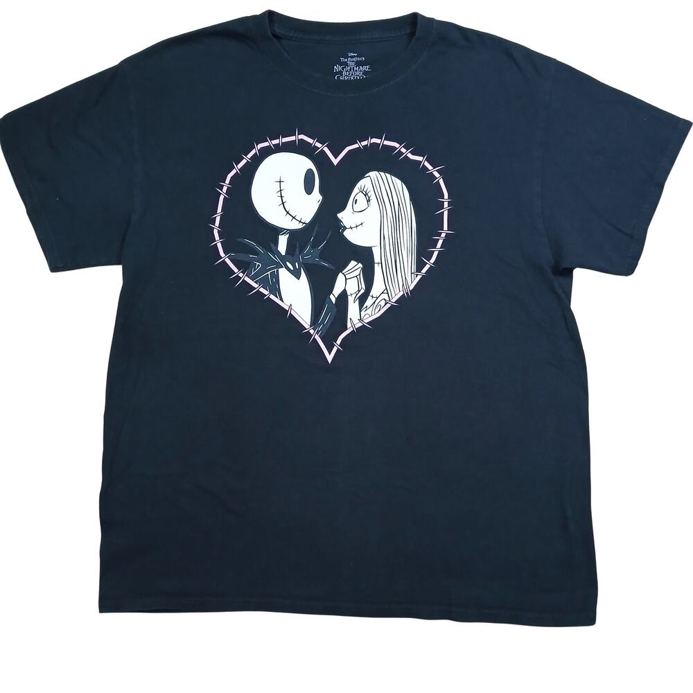 Disney Nightmare Before Christmas T-Shirt Women’s XL Jack Sally True Love Black